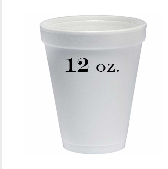 DART 12J12 12 oz Foam Cup (Case of 1000)